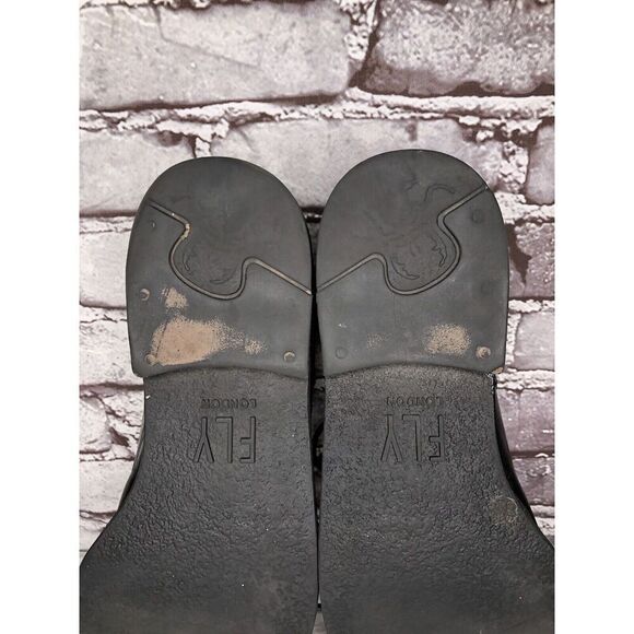 Fly London Black Leather Cap Toe Comfort Lace Up Oxfords Shoes Men Sz 43EU/10M - Picture 16 of 16